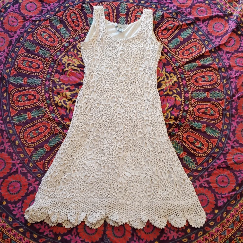 Vintage 70s one of a kind crochet dress - Picture 1 of 16